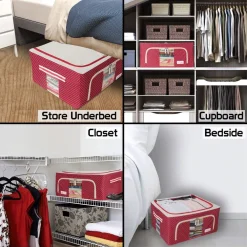 BORSA PORTAOGGETTI MULTIFUNZIONALE PIEGHEVOLE TESSUTO CON FINESTRA MANICI 100LT 60X42X40CM