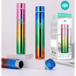 BOTTIGLIA BORRACCIA TERMICA ACCIAIO THERMOS 280ML PORTA VIVANDE COLORATO TX-8260