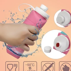 BOTTIGLIA PIEGHEVOLE SALVASPAZIO 600 ML BORRACCIA TERMICA PORTATILE DA BORSETTA