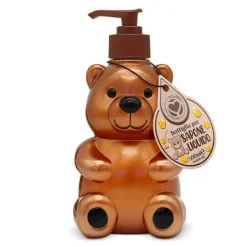 BOTTIGLIA PORTASAPONE ORSETTO PER SAPONE LIQUIDO 500ML ACCESSORI SET DA BAGNO