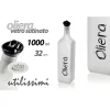 BOTTIGLIA SCRITTA OLIERA VETRO SATINATO BIANCO TAPPO DOSATORE 1000ML 32CM 833328