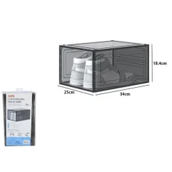 BOX CONTENITORE PER SCARPE CALZATURE SCATOLA PORTASCARPE INPILABILE 34X25X18.4CM 87649
