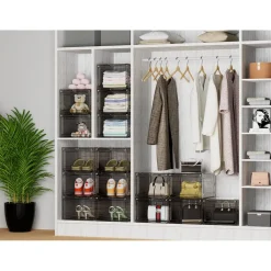 BOX CONTENITORE PER SCARPE CALZATURE SCATOLA PORTASCARPE INPILABILE 34X25X18.4CM 87649