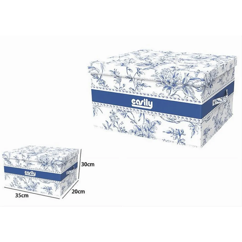 BOX PORTATUTTO SCATOLA CONTENITORE SALVASPAZIO ORGANIZER 35X30X20CM FANTASIA 87321