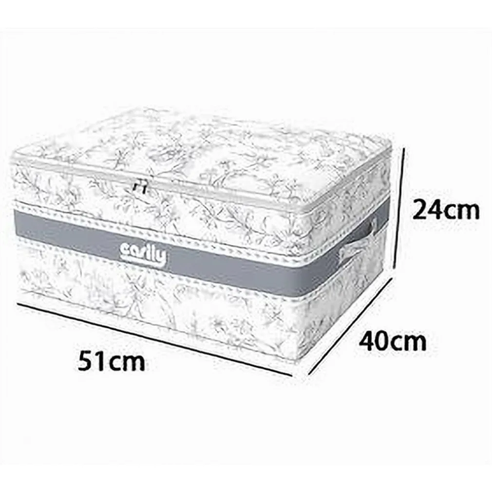 BOX PORTATUTTO SCATOLA SALVASPAZIO CONTENITORE ORGANIZER 51X40X24CM FANTASIA 87320