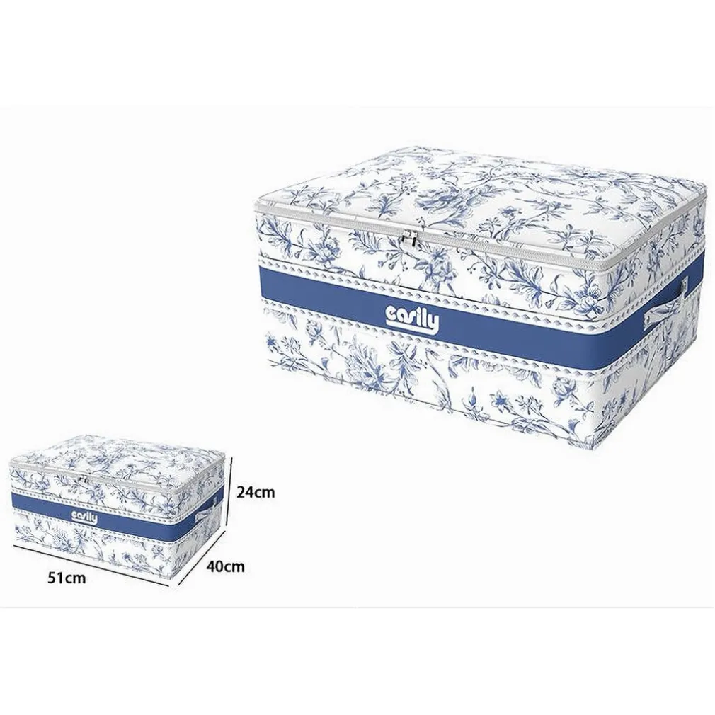 BOX PORTATUTTO SCATOLA SALVASPAZIO CONTENITORE ORGANIZER 51X40X24CM FANTASIA 87320