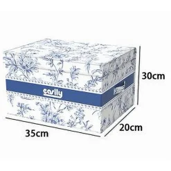 BOX PORTATUTTO SCATOLA SALVASPAZIO CONTENITORE ORGANIZER 35X30X20CM FANTASIA 87314