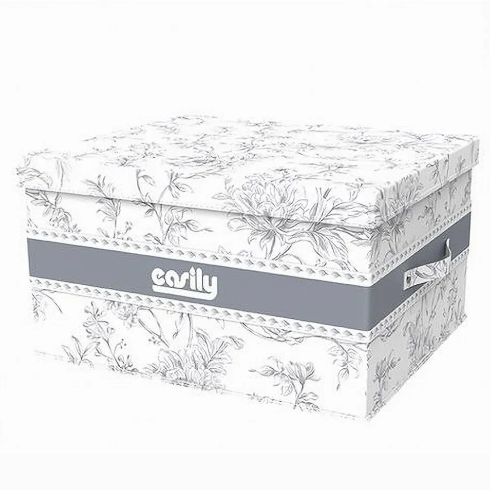 BOX PORTATUTTO SCATOLA SALVASPAZIO CONTENITORE ORGANIZER 48X38X28CM FANTASIA 87322