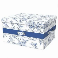 BOX PORTATUTTO SCATOLA SALVASPAZIO CONTENITORE ORGANIZER 48X38X28CM FANTASIA 87322