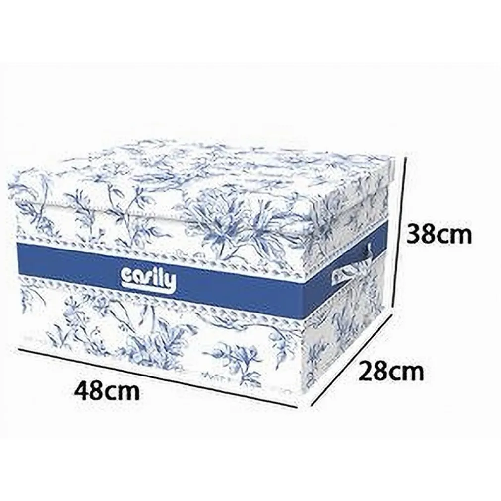 BOX PORTATUTTO SCATOLA SALVASPAZIO CONTENITORE ORGANIZER 48X38X28CM FANTASIA 87322