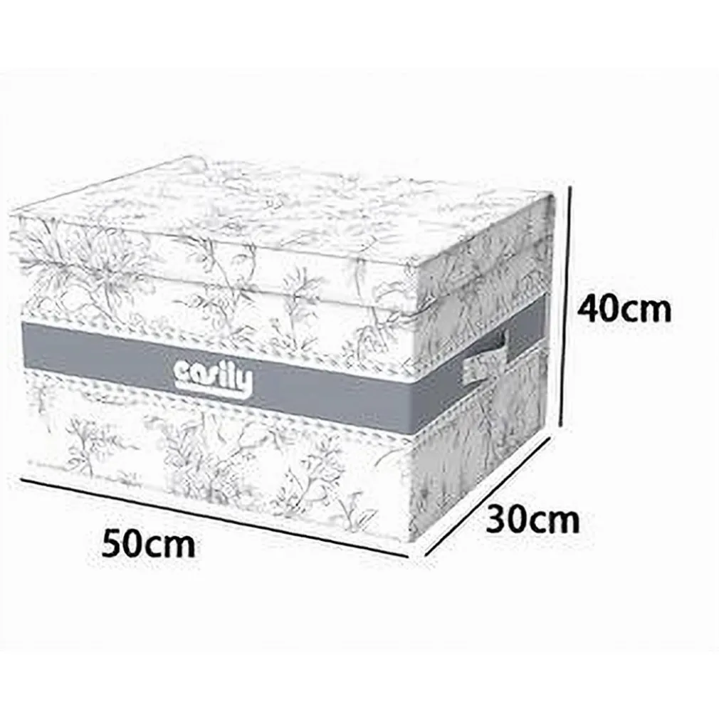 BOX PORTATUTTO SCATOLA SALVASPAZIO CONTENITORE ORGANIZER 50X40X25CM FANTASIA 87317