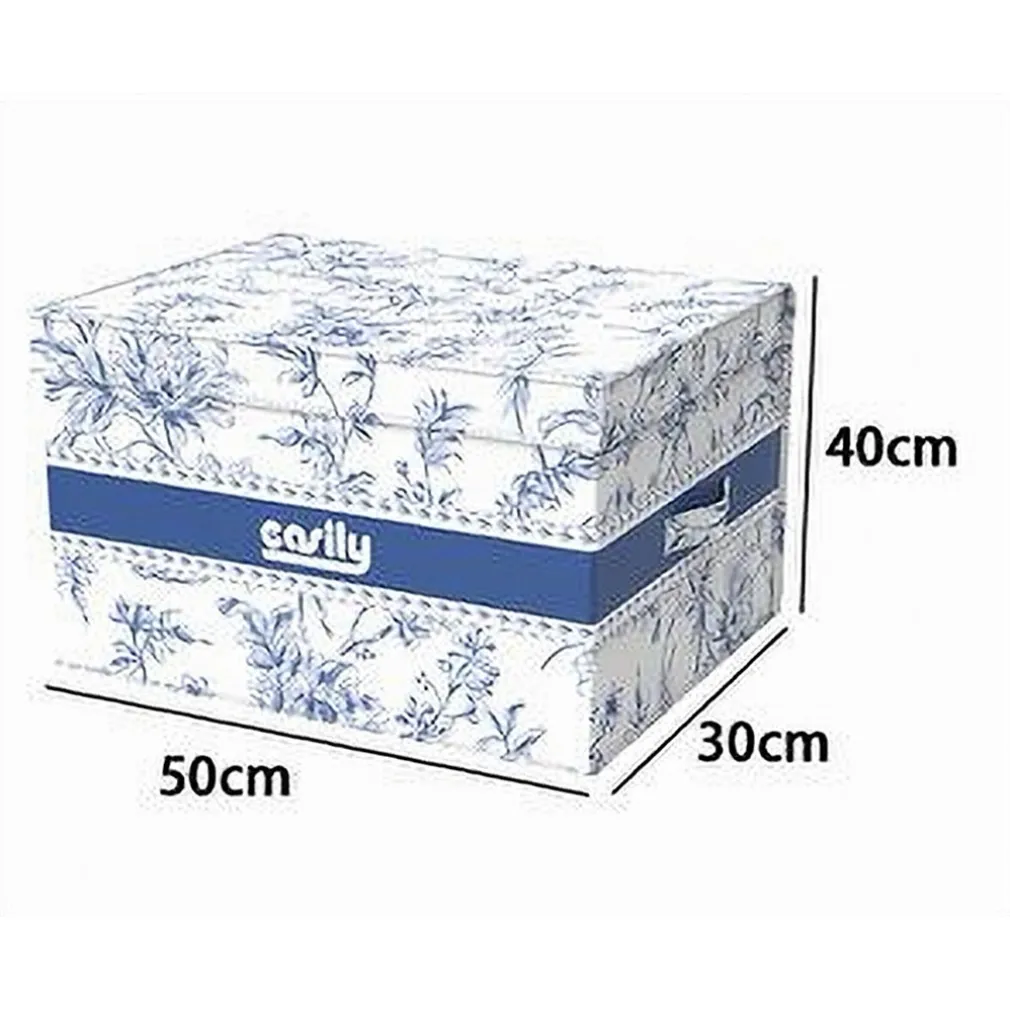 BOX PORTATUTTO SCATOLA SALVASPAZIO CONTENITORE ORGANIZER 50X40X25CM FANTASIA 87317