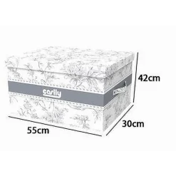 BOX PORTATUTTO SCATOLA SALVASPAZIO CONTENITORE ORGANIZER 55X42X30CM FANTASIA 87323