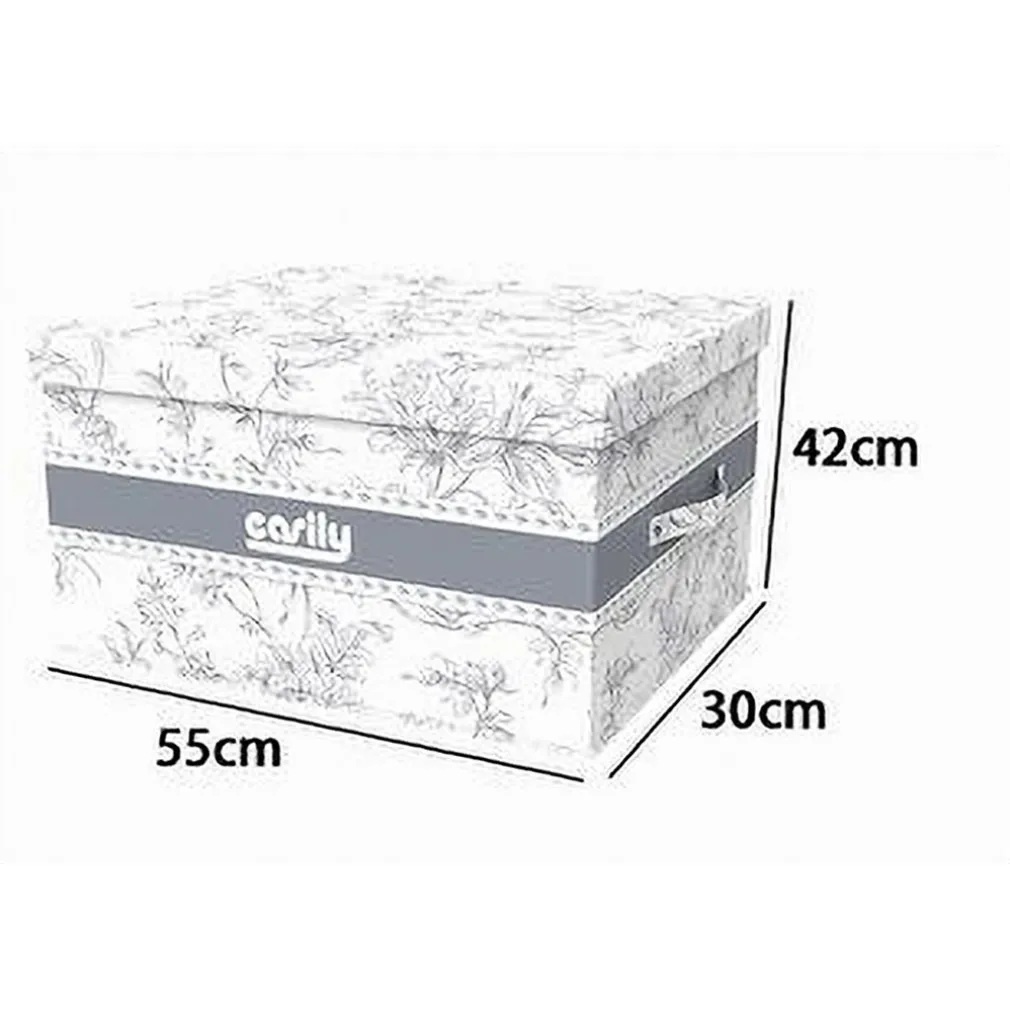 BOX PORTATUTTO SCATOLA SALVASPAZIO CONTENITORE ORGANIZER 55X42X30CM FANTASIA 87323