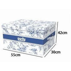 BOX PORTATUTTO SCATOLA SALVASPAZIO CONTENITORE ORGANIZER 55X42X30CM FANTASIA 87323