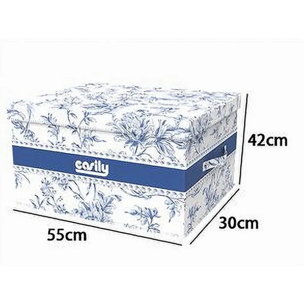 BOX PORTATUTTO SCATOLA SALVASPAZIO CONTENITORE ORGANIZER 55X42X30CM FANTASIA 87323