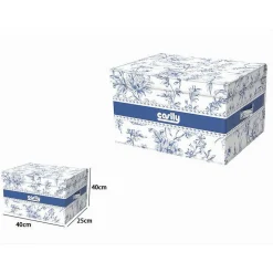 BOX PORTATUTTO SCATOLA SALVASPAZIO CONTENITORE ORGANIZER 40X40X25CM FANTASIA 87316