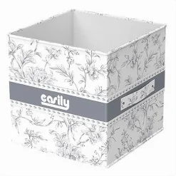 BOX PORTATUTTO SCATOLA SALVASPAZIO CONTENITORE ORGANIZER 31X31X31CM FANTASIA 87312