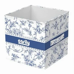 BOX PORTATUTTO SCATOLA SALVASPAZIO CONTENITORE ORGANIZER 31X31X31CM FANTASIA 87312