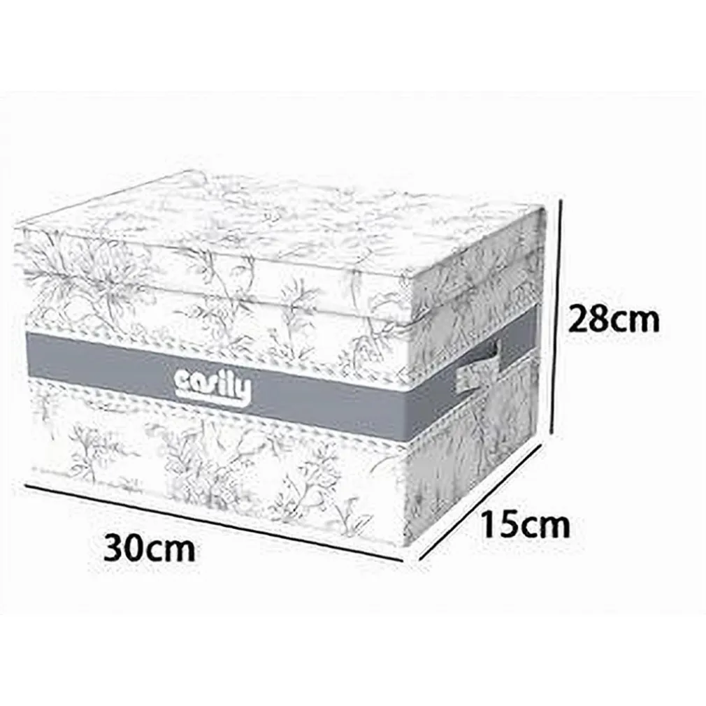 BOX PORTATUTTO SCATOLA SALVASPAZIO CONTENITORE ORGANIZER 30X28X15CM FANTASIA 87313