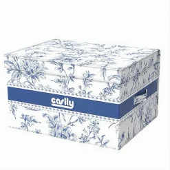 BOX PORTATUTTO SCATOLA SALVASPAZIO CONTENITORE ORGANIZER 30X28X15CM FANTASIA 87313