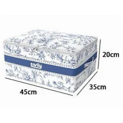 BOX PORTATUTTO SCATOLA SALVASPAZIO CONTENITORE ORGANIZER 45X35X20CM FANTASIA 87319