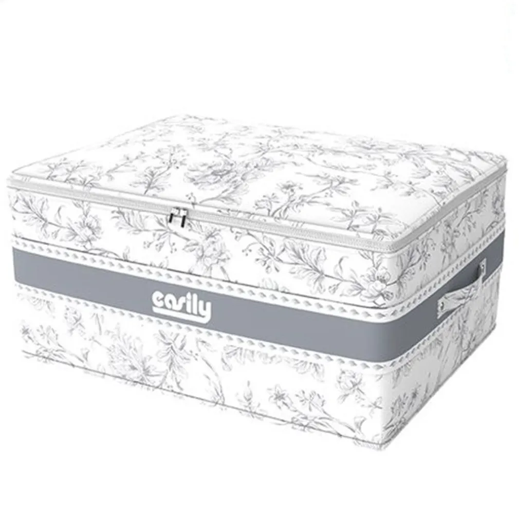 BOX PORTATUTTO SCATOLA SALVASPAZIO CONTENITORE ORGANIZER 45X35X20CM FANTASIA 87319