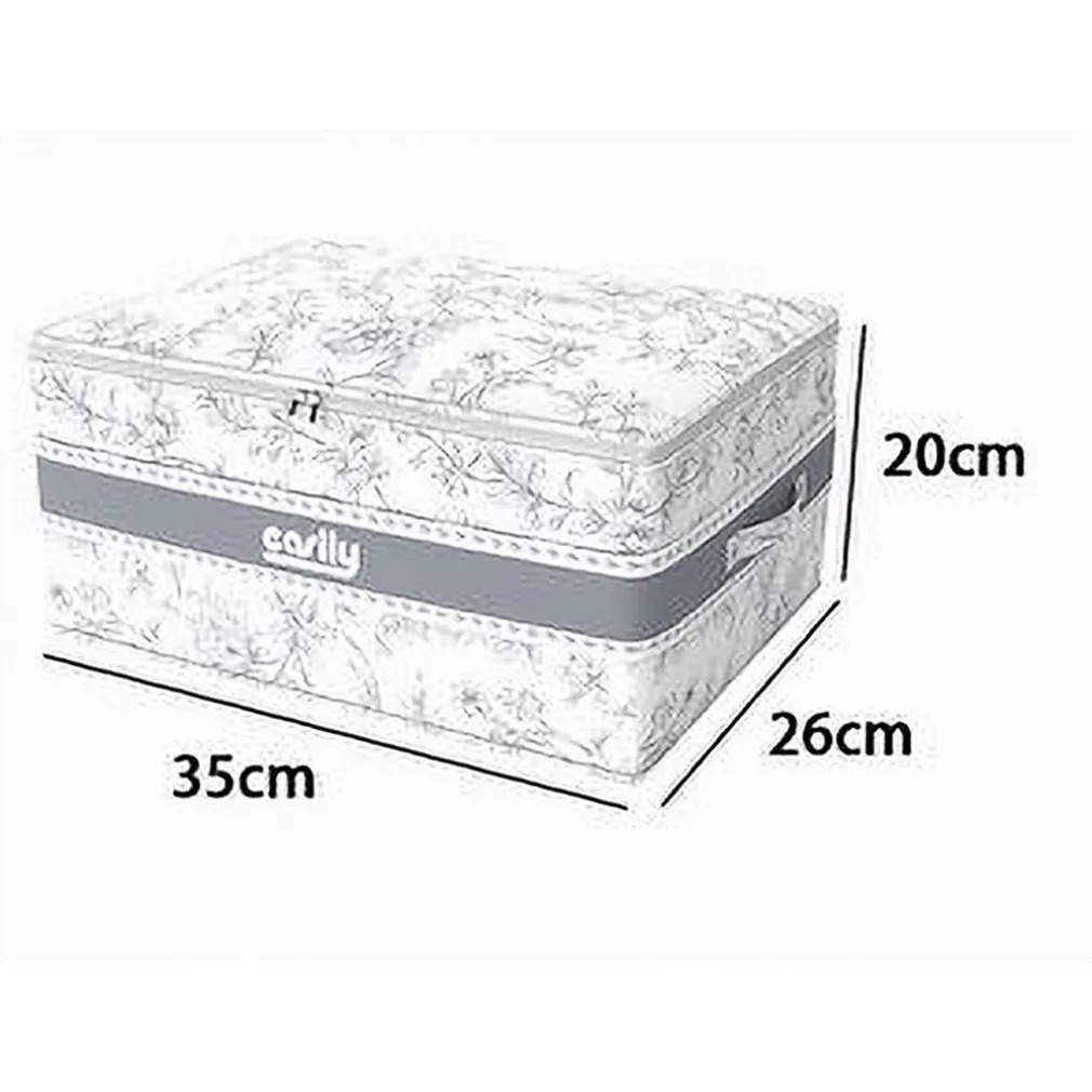 BOX PORTATUTTO SCATOLA SALVASPAZIO CONTENITORE ORGANIZER 35X26X20CM FANTASIA 87318