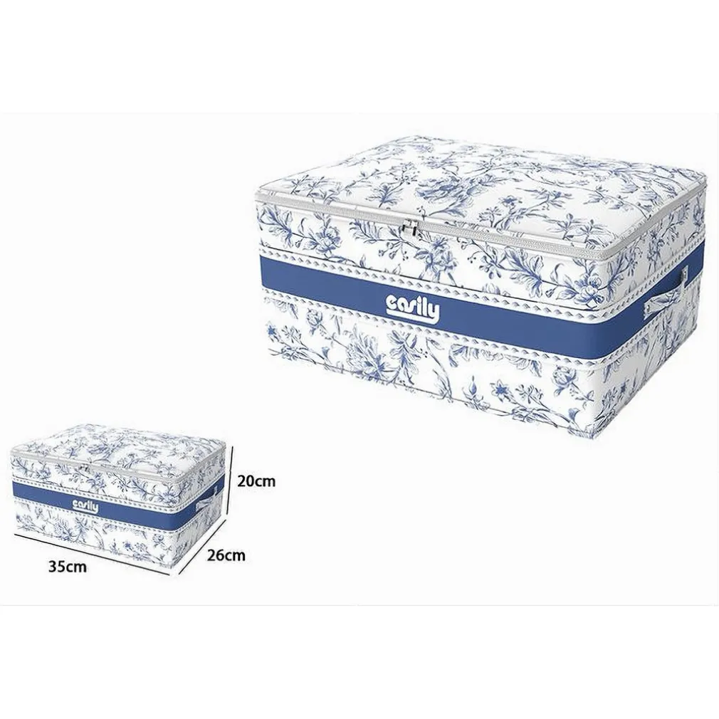 BOX PORTATUTTO SCATOLA SALVASPAZIO CONTENITORE ORGANIZER 35X26X20CM FANTASIA 87318