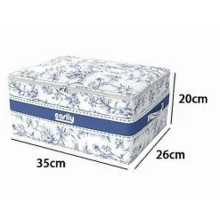 BOX PORTATUTTO SCATOLA SALVASPAZIO CONTENITORE ORGANIZER 35X26X20CM FANTASIA 87318