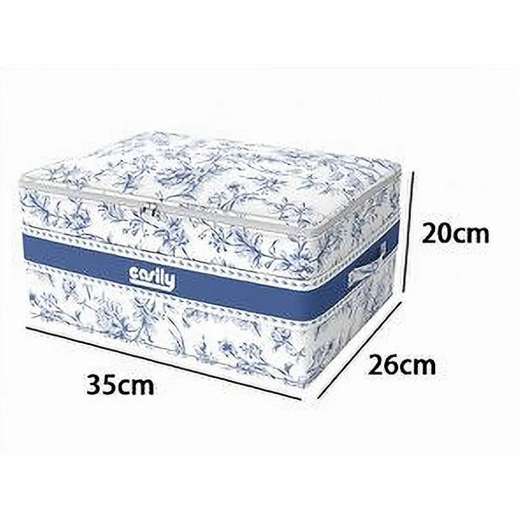 BOX PORTATUTTO SCATOLA SALVASPAZIO CONTENITORE ORGANIZER 35X26X20CM FANTASIA 87318