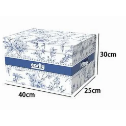 BOX PORTATUTTO SCATOLA SALVASPAZIO CONTENITORE ORGANIZER 40X30X25CM FANTASIA 87315