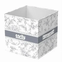 BOX PORTATUTTO SCATOLA SALVASPAZIO CONTENITORE ORGANIZER 25X25X25CM FANTASIA 87311