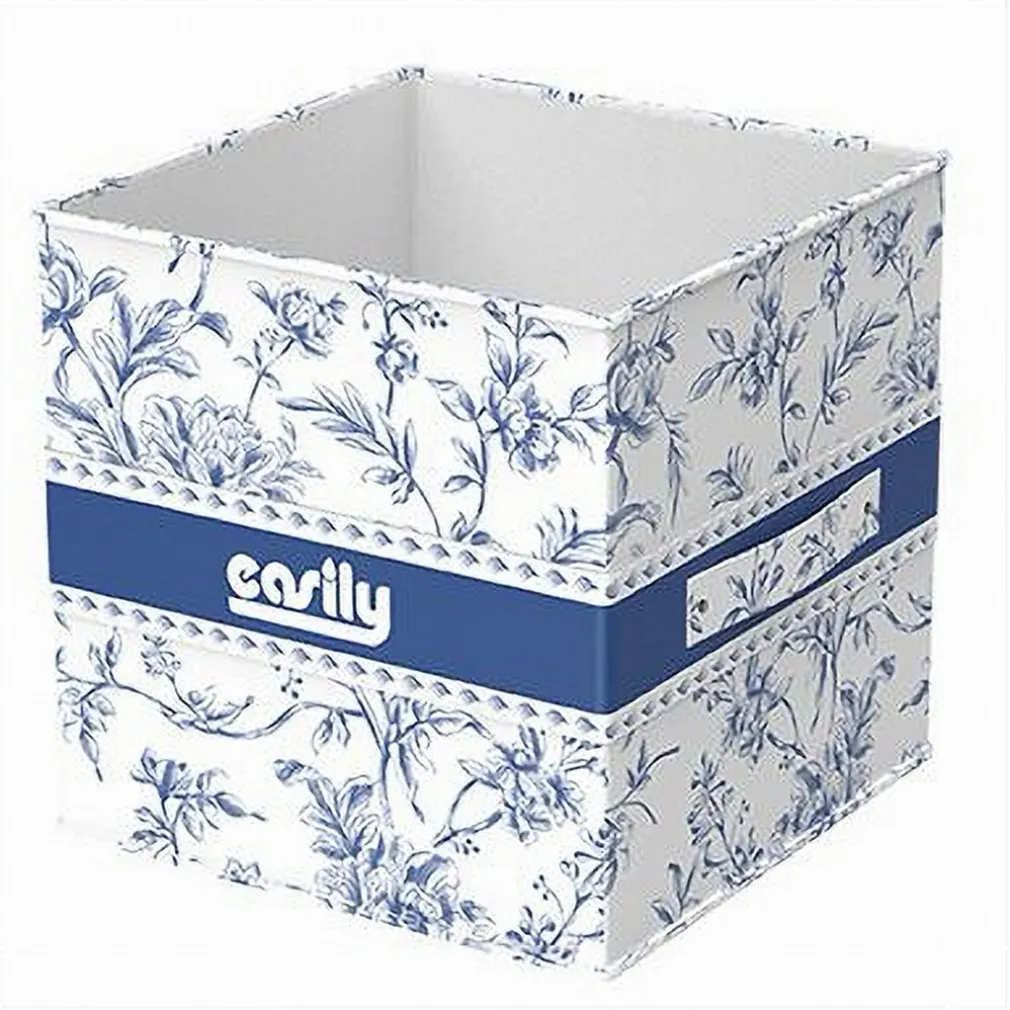 BOX PORTATUTTO SCATOLA SALVASPAZIO CONTENITORE ORGANIZER 25X25X25CM FANTASIA 87311