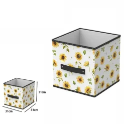 BOX SCATOLA SALVASPAZIO ARMADIO CONTENITORE PORTA OGGETTI ORGANIZER 31X31X31