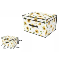 BOX SCATOLA SALVASPAZIO ARMADIO CONTENITORE PORTA OGGETTI ORGANIZER 40x40x25