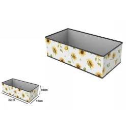 BOX SCATOLA SALVASPAZIO ARMADIO CONTENITORE PORTA OGGETTI ORGANIZER 32x16x10 CM