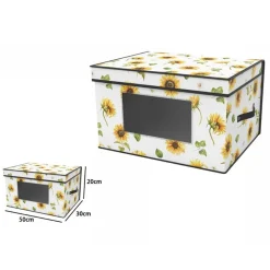 BOX SCATOLA SALVASPAZIO ARMADIO CONTENITORE PORTA OGGETTI ORGANIZER 50x30x20