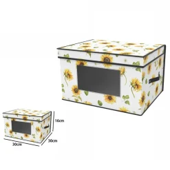 BOX SCATOLA SALVASPAZIO ARMADIO CONTENITORE PORTA OGGETTI ORGANIZER 30x30x16