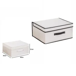 BOX SCATOLA SALVASPAZIO ARMADIO CONTENITORE PORTA OGGETTI ORGANIZER 30x40x25 CM