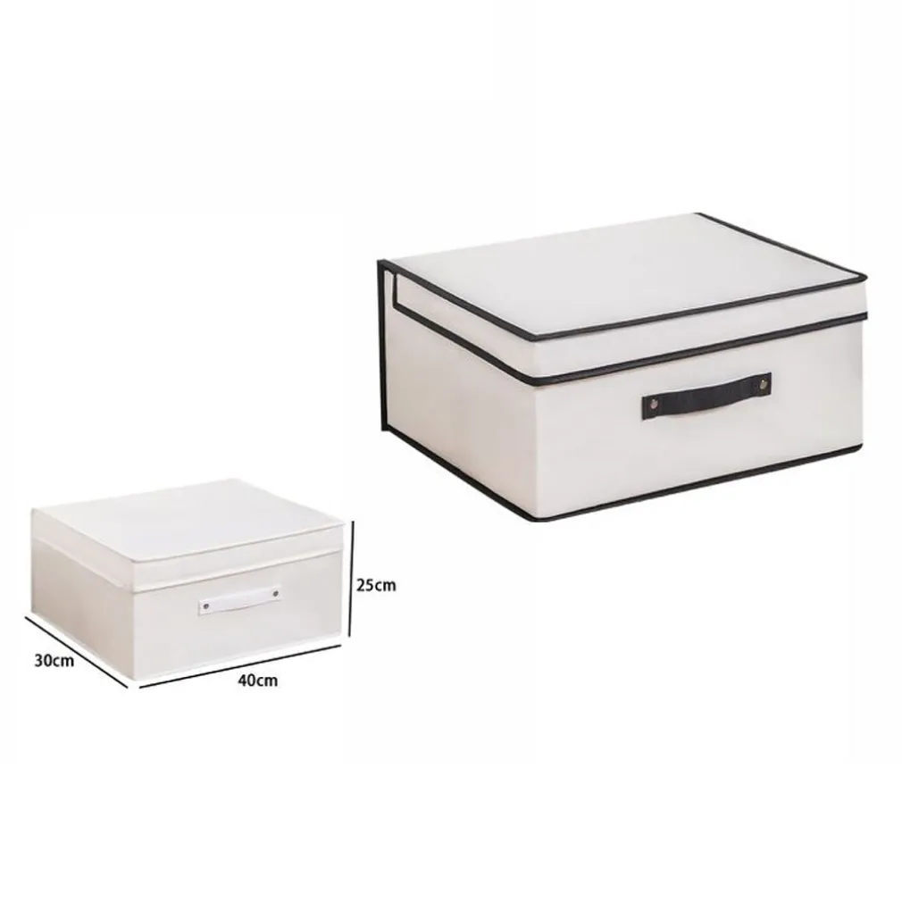 BOX SCATOLA SALVASPAZIO ARMADIO CONTENITORE PORTA OGGETTI ORGANIZER 30x40x25 CM