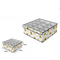 BOX SCATOLA SALVASPAZIO ARMADIO 12 CONTENITORi PORTA OGGETTI ORGANIZER 32x32x12