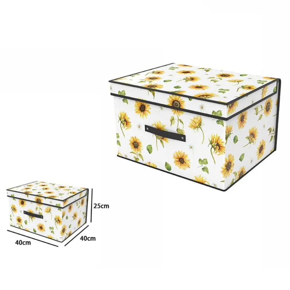BOX SCATOLA SALVASPAZIO ARMADIO CONTENITORE PORTA OGGETTI ORGANIZER 40x40x25 CM