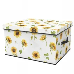 BOX SCATOLA SALVASPAZIO ARMADIO CONTENITORE PORTA OGGETTI ORGANIZER 55x42x30 CM