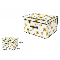 BOX SCATOLA SALVASPAZIO ARMADIO CONTENITORE PORTA OGGETTI ORGANIZER 41x35x20