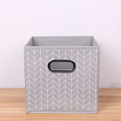 BOX SCATOLA SALVASPAZIO ARMADIO CONTENITORE PORTA OGGETTI ORGANIZER 25x25x25 CM