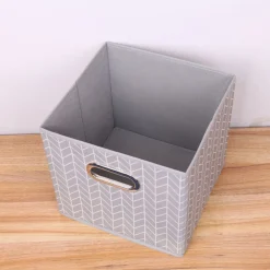 BOX SCATOLA SALVASPAZIO ARMADIO CONTENITORE PORTA OGGETTI ORGANIZER 25x25x25 CM