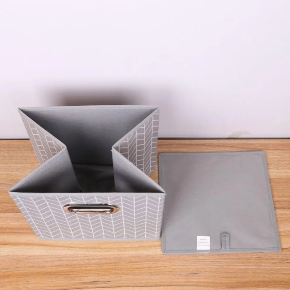 BOX SCATOLA SALVASPAZIO ARMADIO CONTENITORE PORTA OGGETTI ORGANIZER 25x25x25 CM