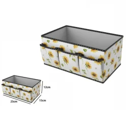 BOX SCATOLA SALVASPAZIO ARMADIO CONTENITORE PORTA OGGETTI ORGANIZER 25x15x12 CM