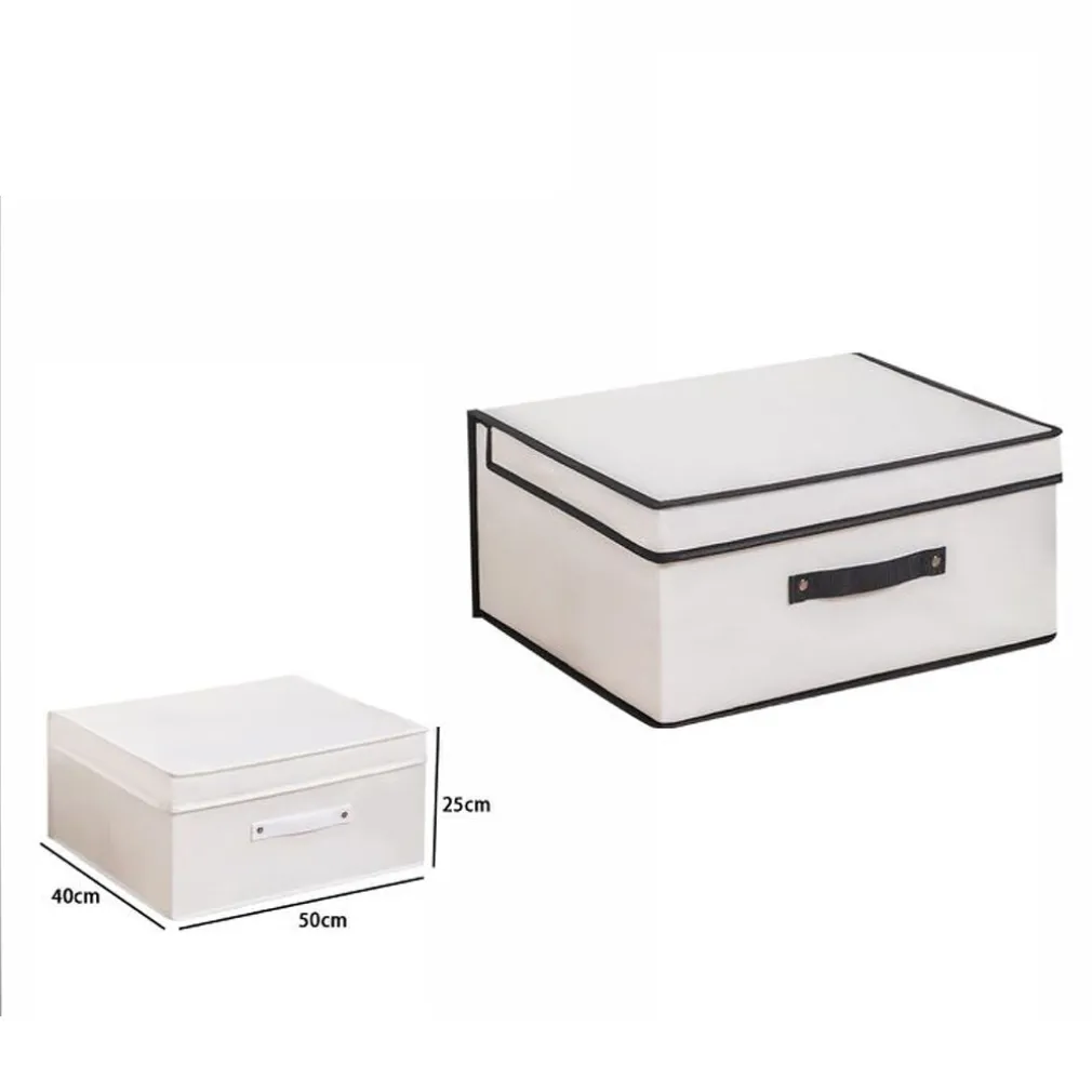 BOX SCATOLA SALVASPAZIO ARMADIO CONTENITORE PORTA OGGETTI ORGANIZER 50x40x25 CM